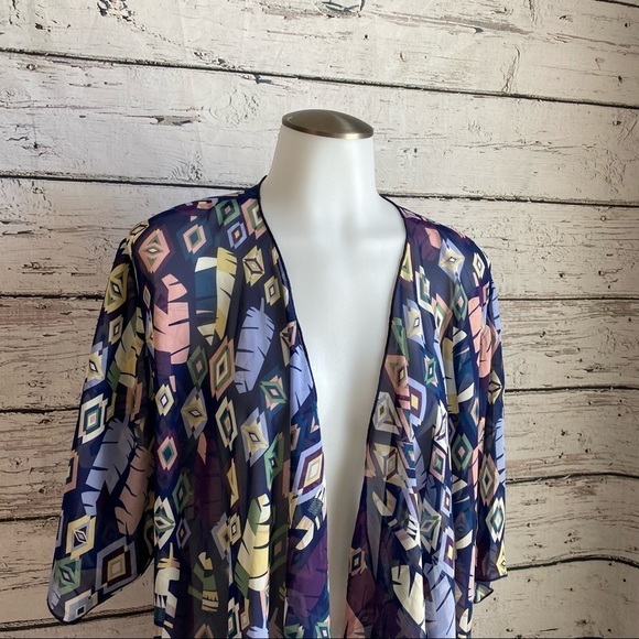 LuLaRoe Navy Feather Duster/Cardigan - Picture 4 of 5